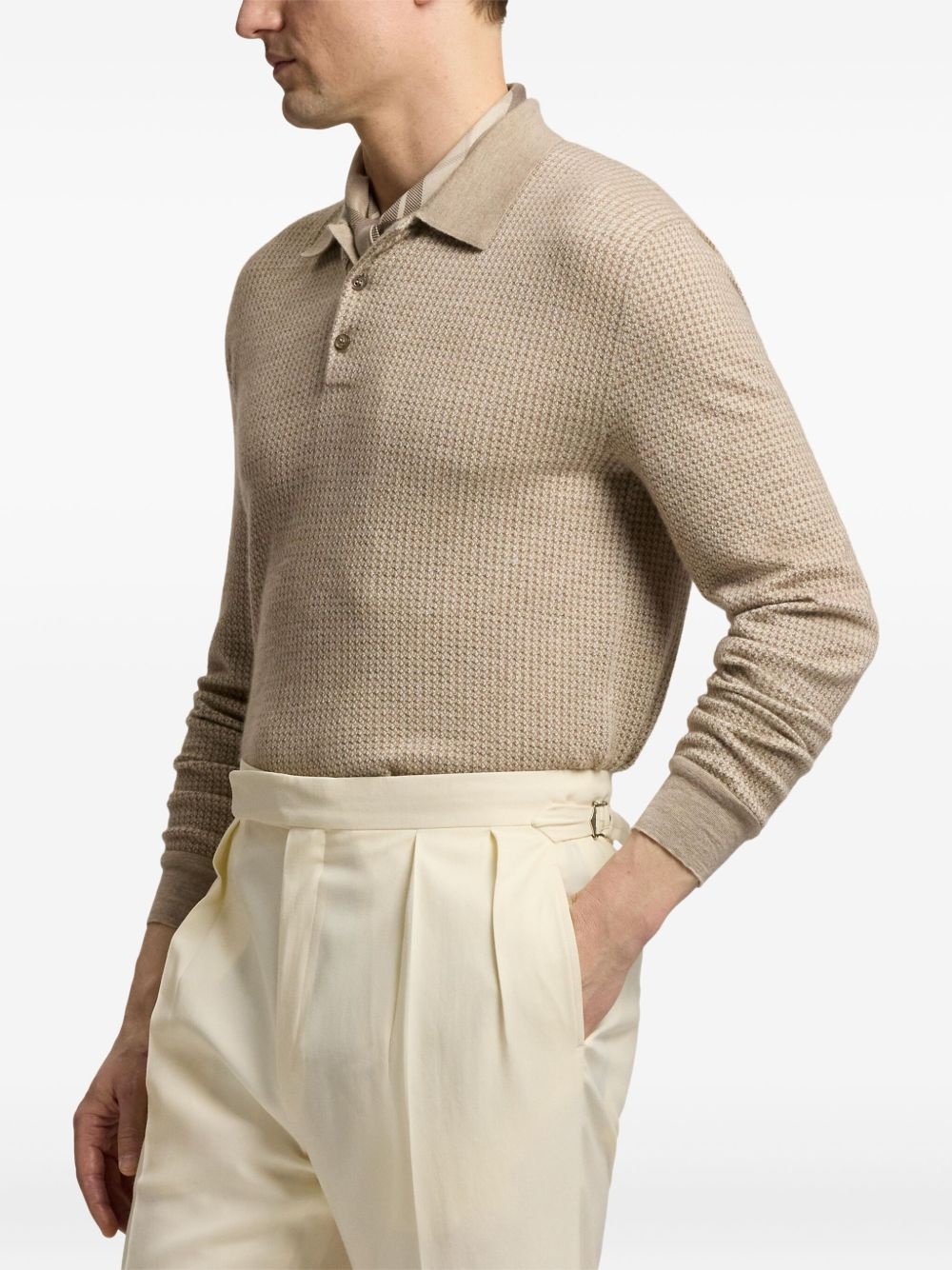 knitted polo shirt - 4