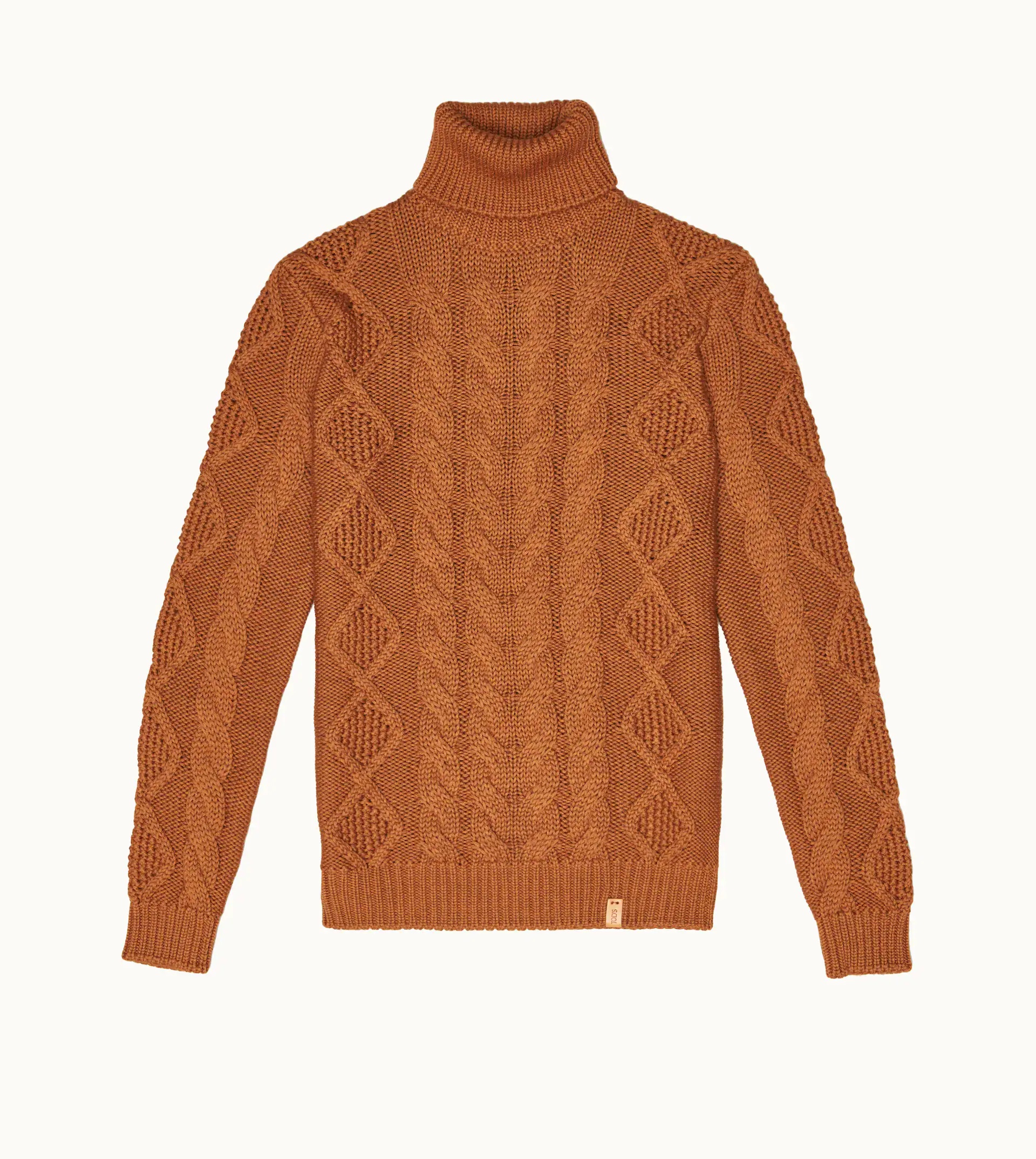 POLO NECK JUMPER - ORANGE - 1