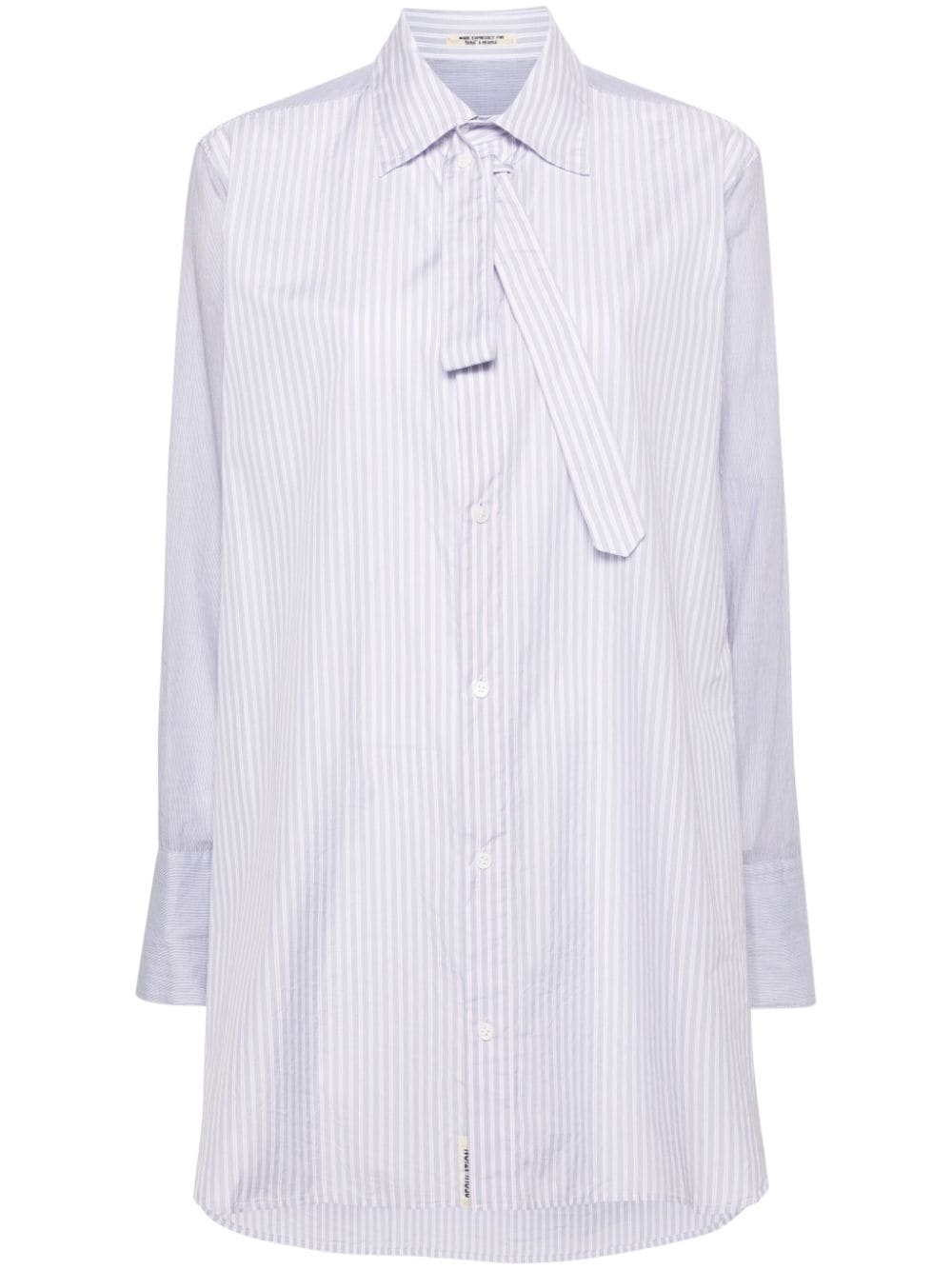 halo-stripe cotton shirt - 1