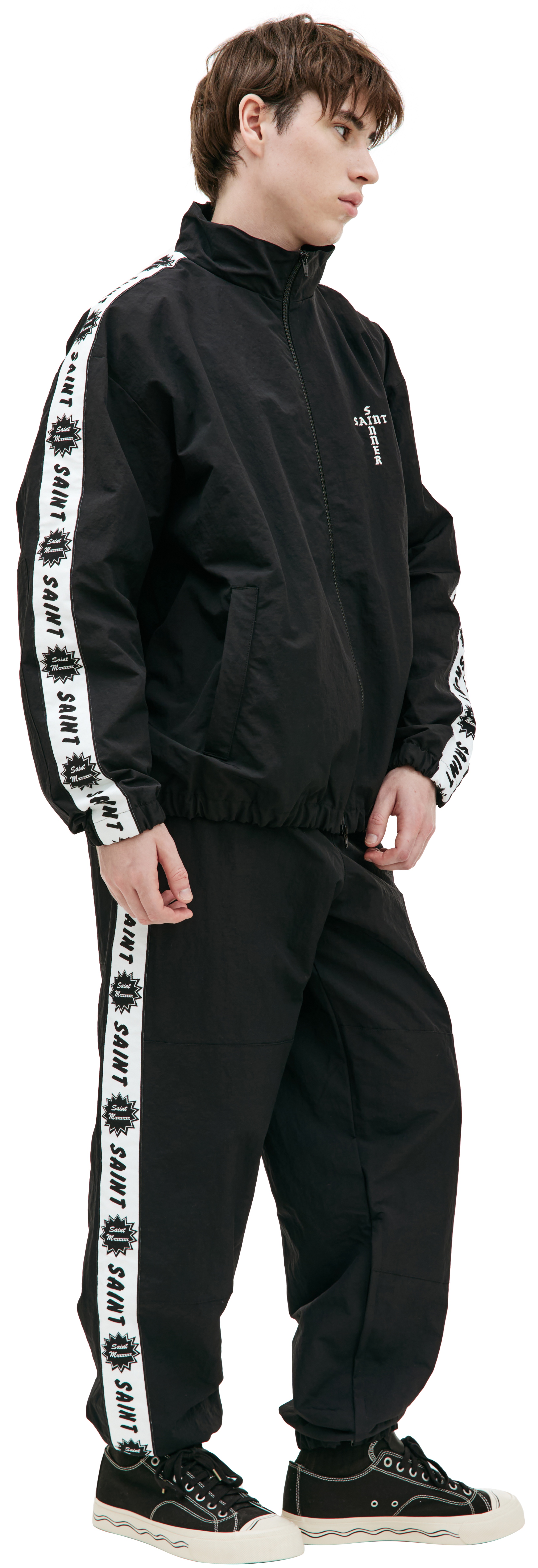 SAINT M×××××× SIDE TAPE TRACK JACKET | SV77 | REVERSIBLE