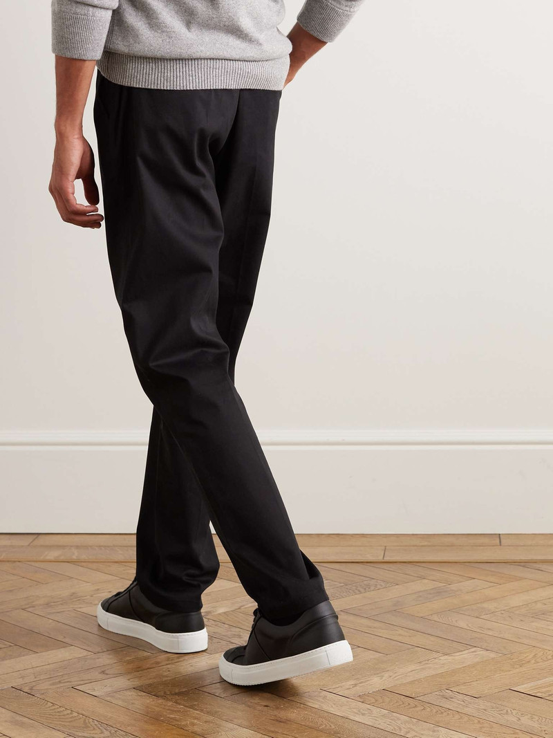 Carsyn Tapered Pleated Cotton-Blend Trousers 3