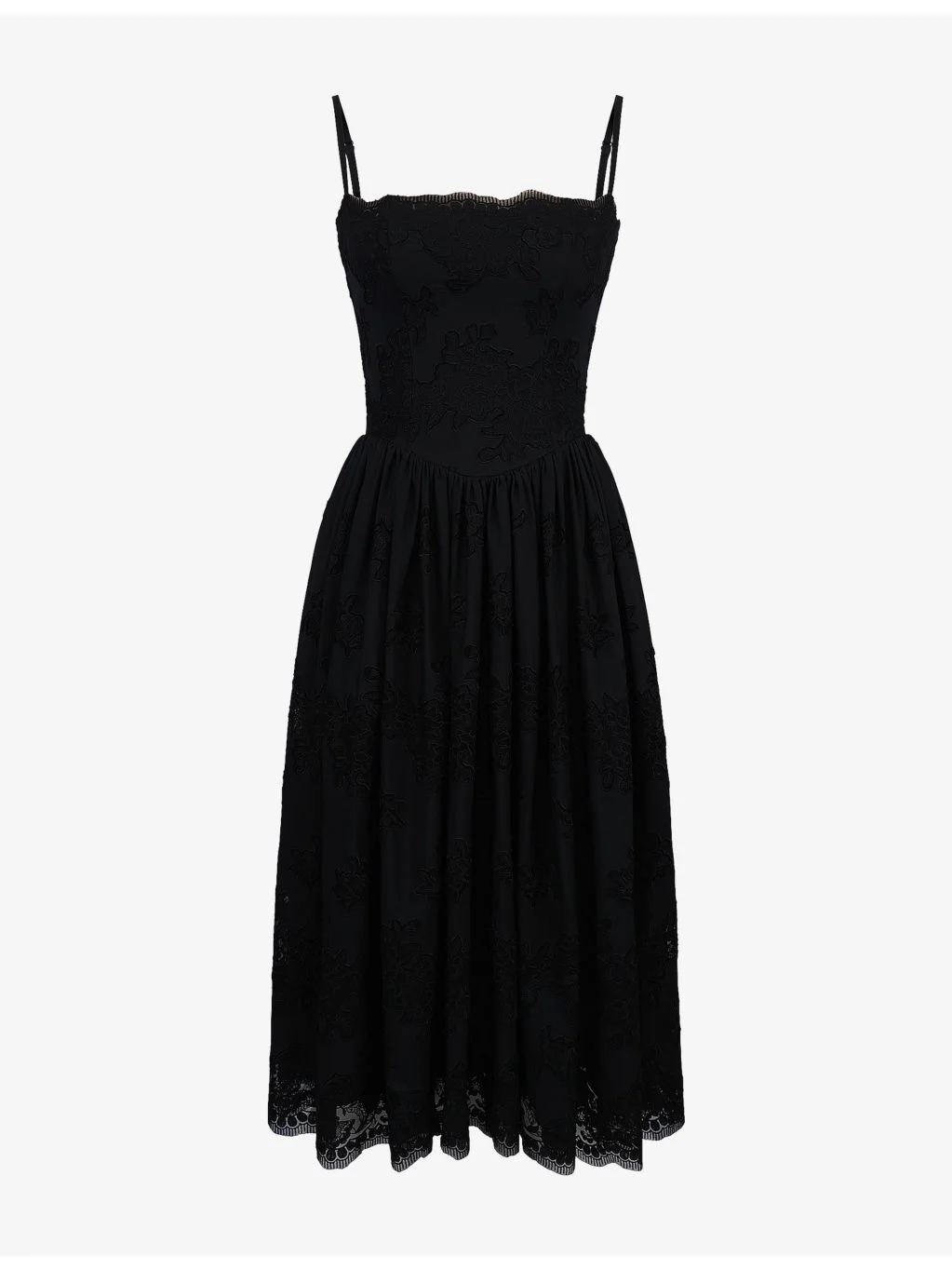 Chloe Broderie-Anglaise Cotton-Blend Midi Sundress - 1