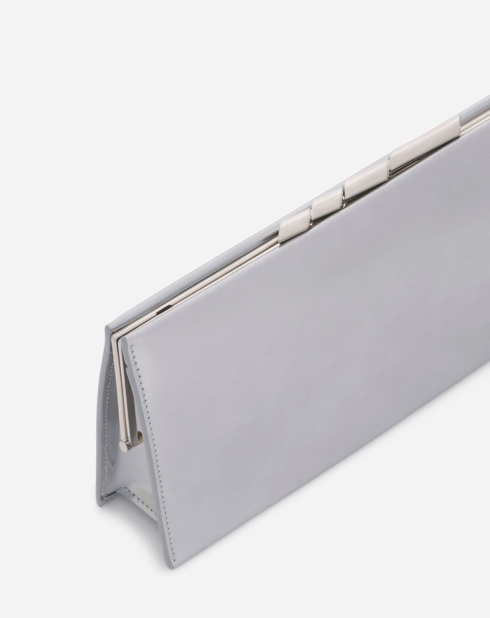 SEQUENCE BY LANVIN METALLIC LEATHER CLUTCH BAG - 4