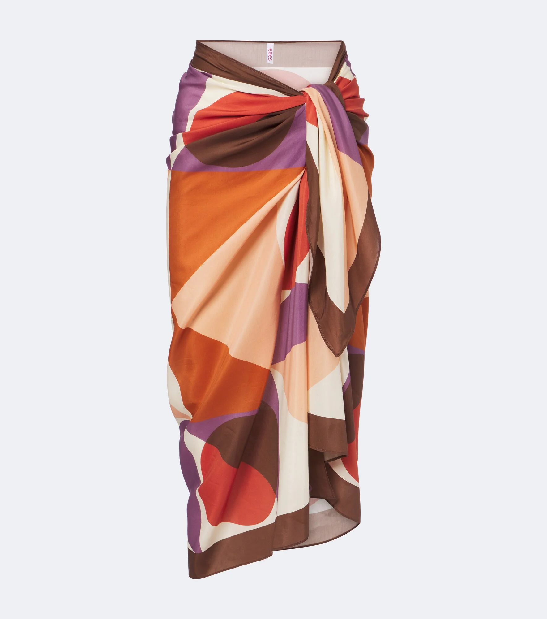 Luisa printed cotton and silk beach cover-up - 1
