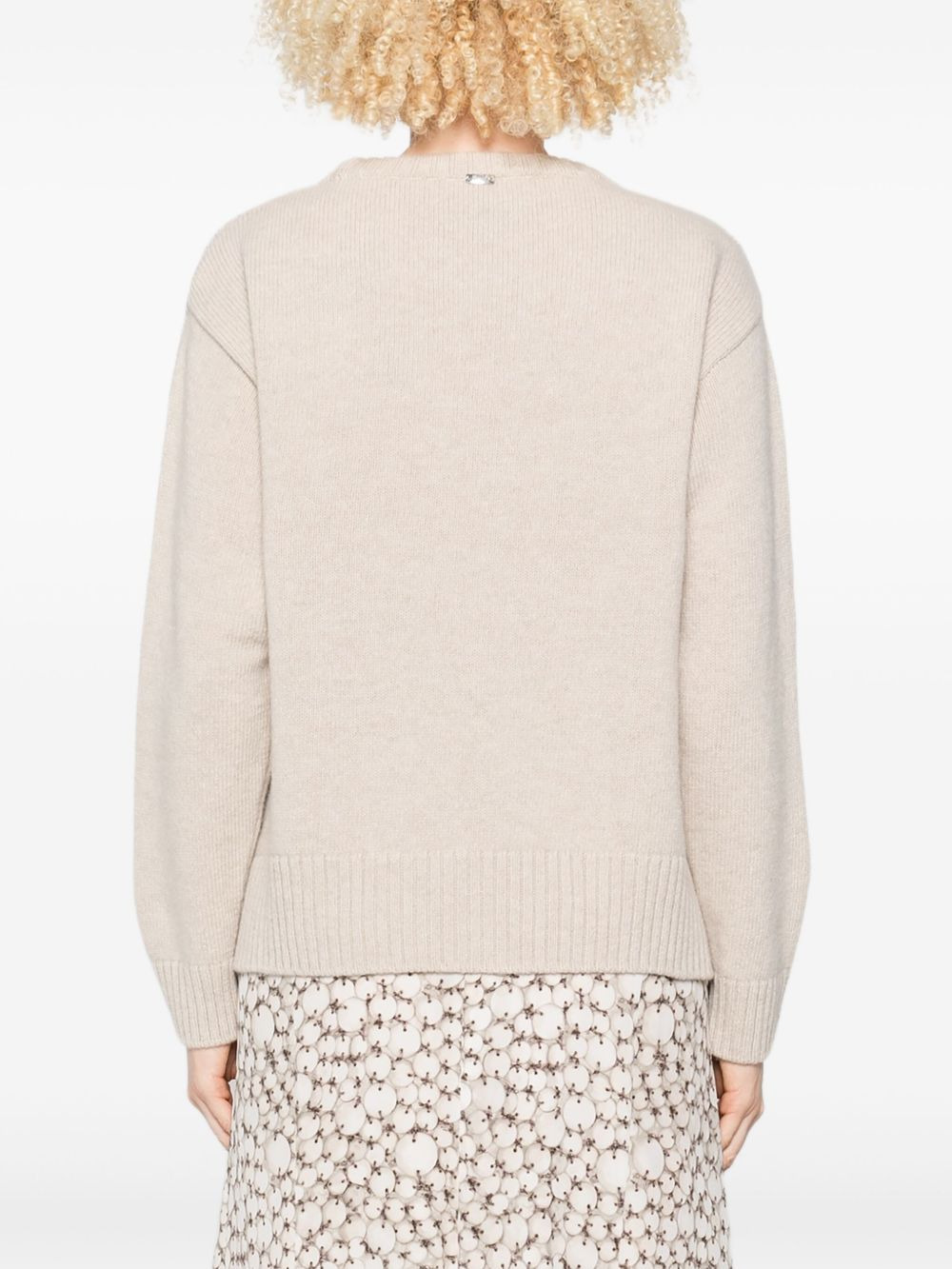embellished crew-neck sweater - 4
