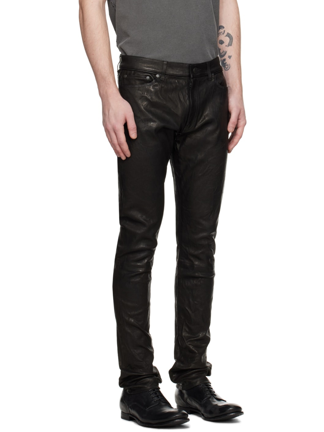 Black Cast 2 Leather Pants - 2