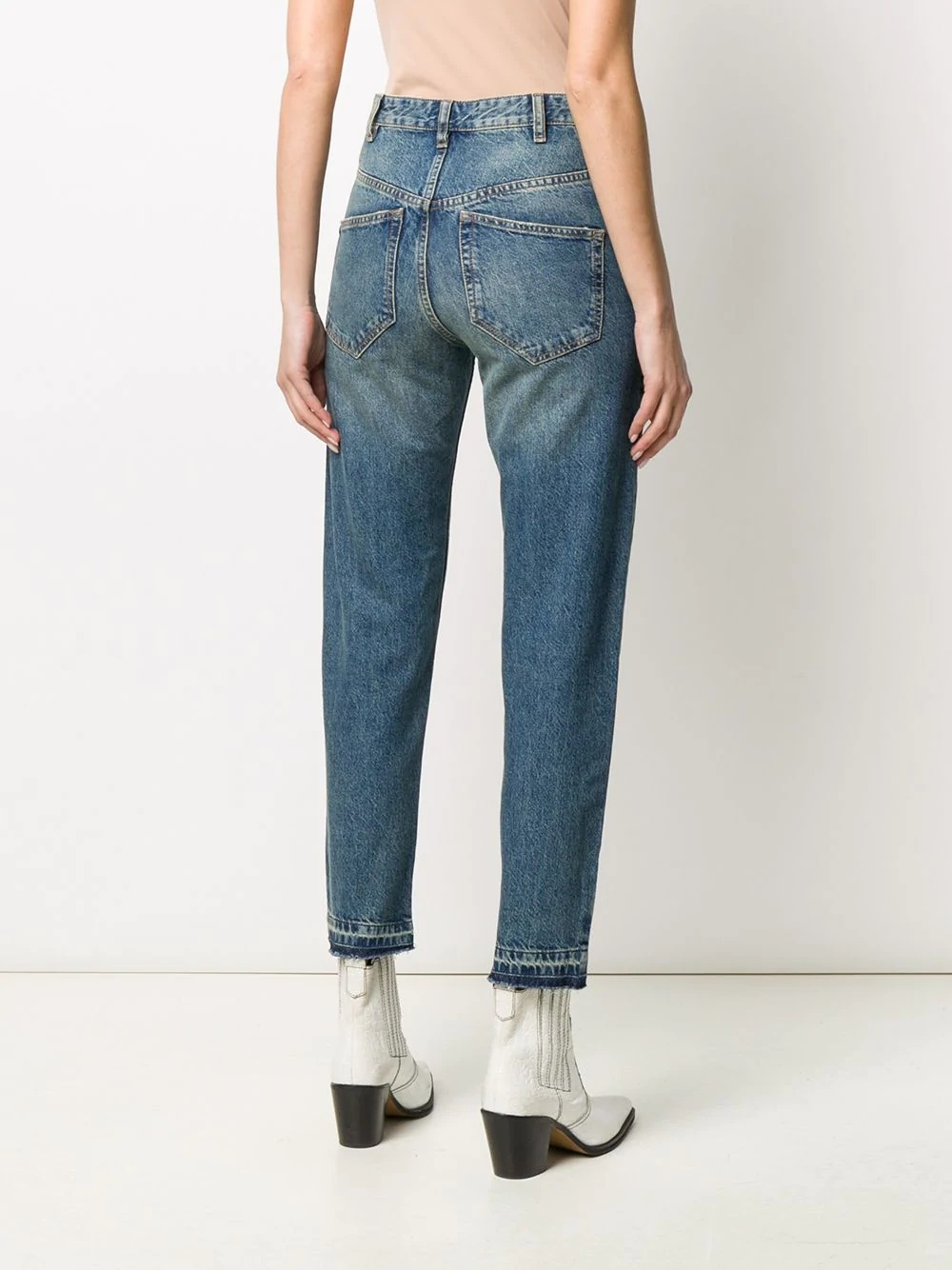 high rise straight jeans - 4