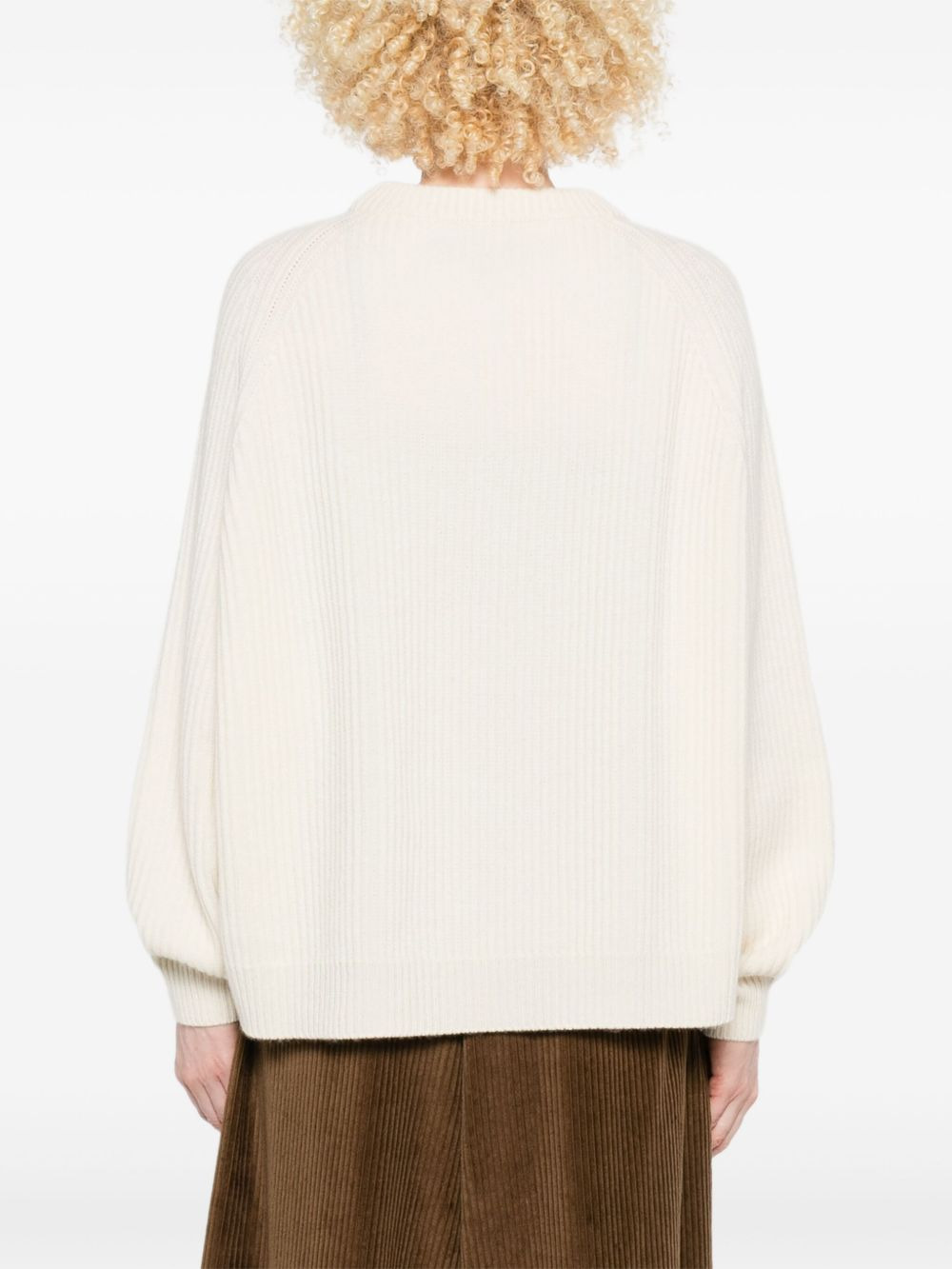 ribbed raglan sweater - 4