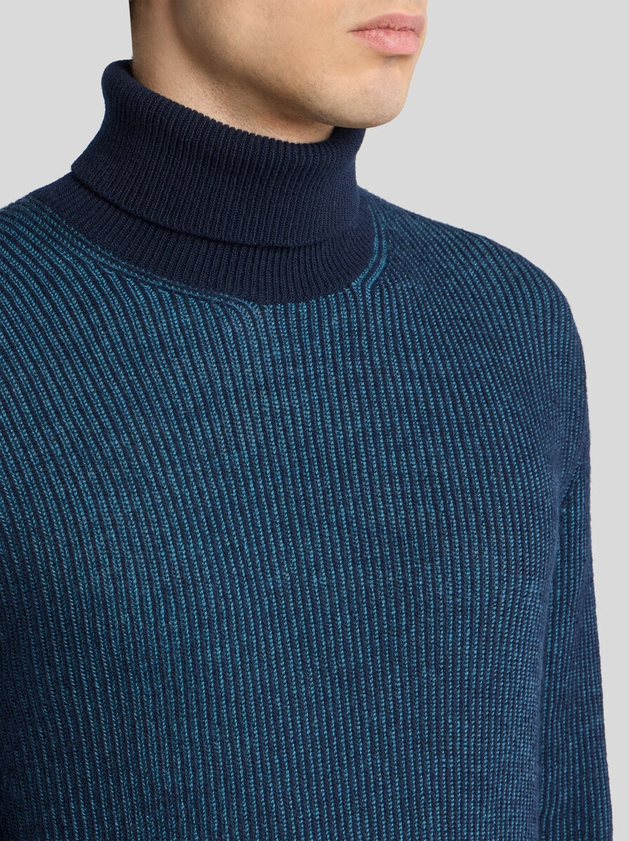 RIBBED WOOL TURTLENECK SWEATER - 3