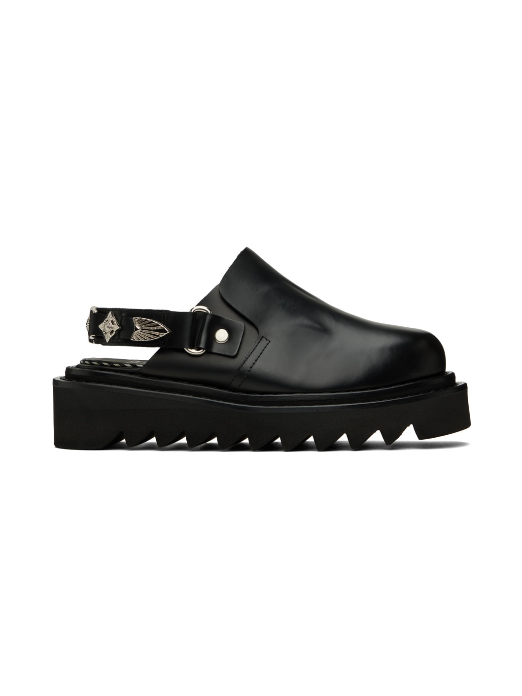 Black Embellished  Loafers - 1