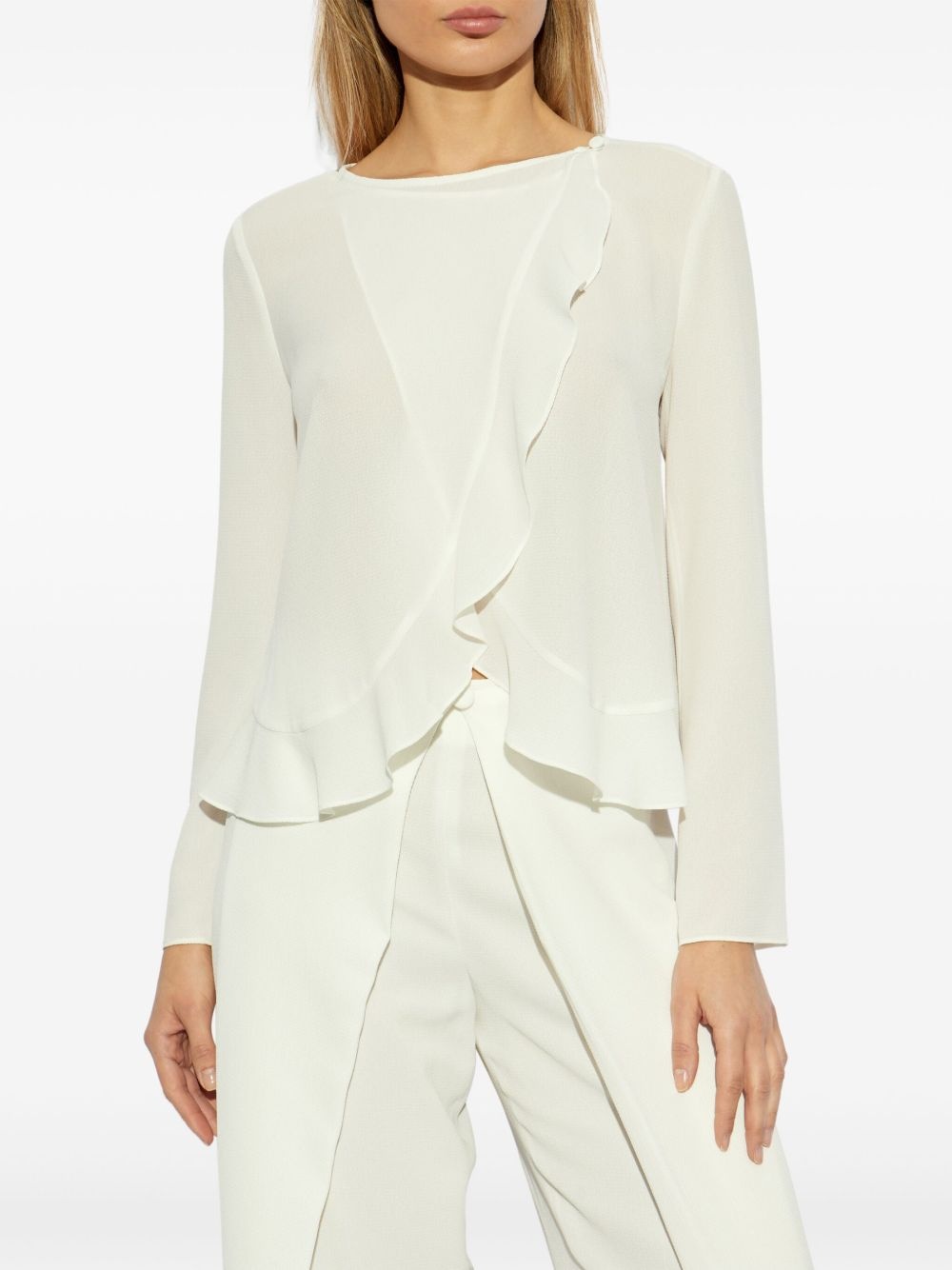ruffle-detailing blouse - 3