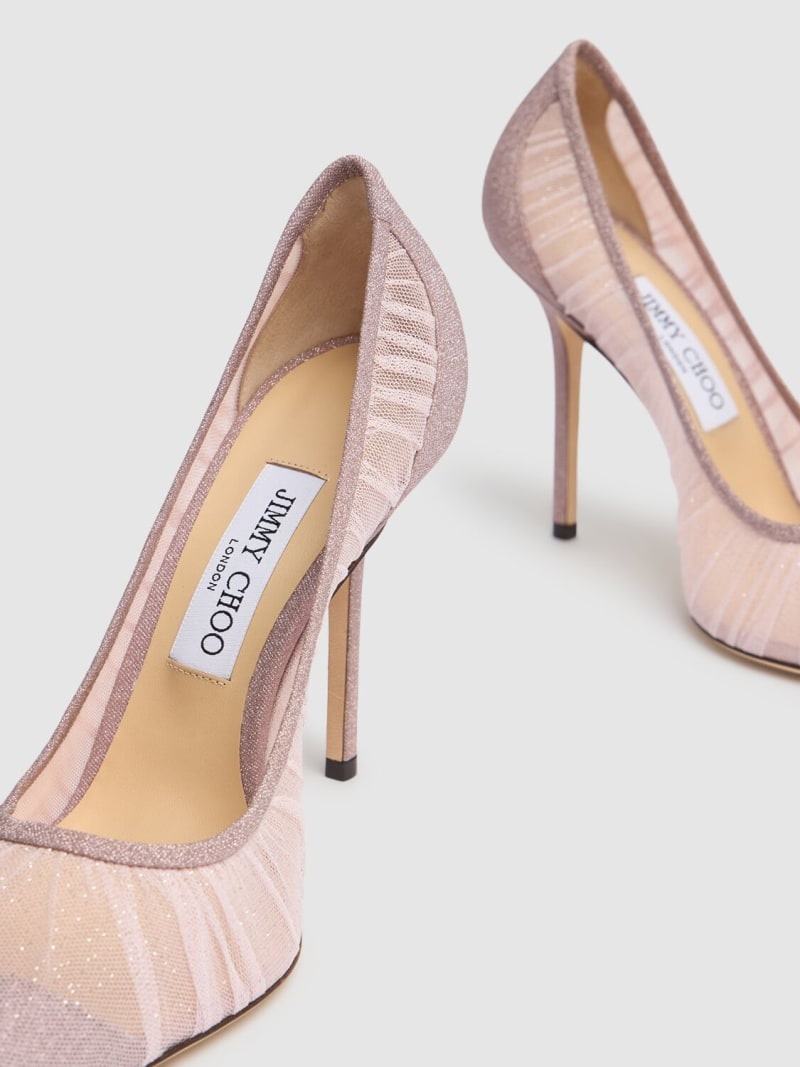 100mm Love tulle pumps - 3