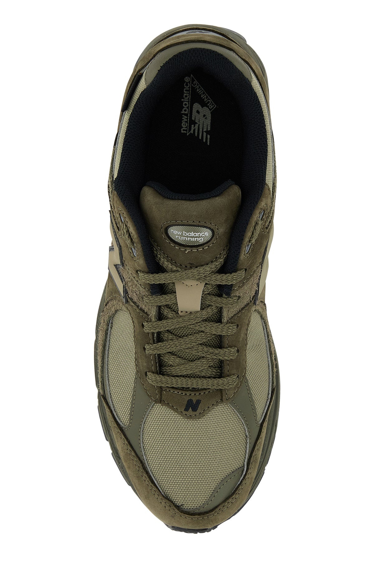 Army green suede and mesh 2002R sneakers - 4