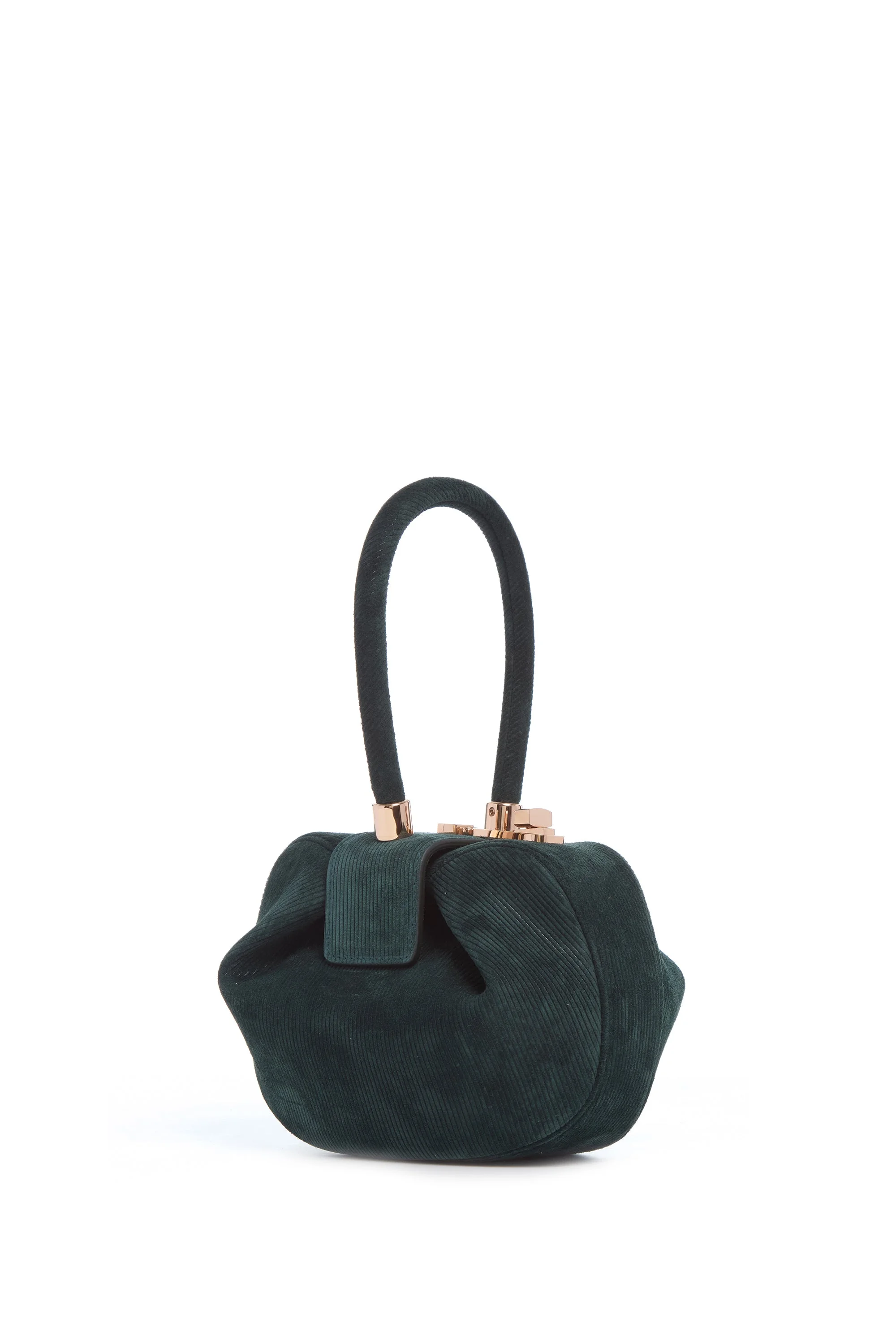 Demi Bag in English Green Suede Corduroy - 1