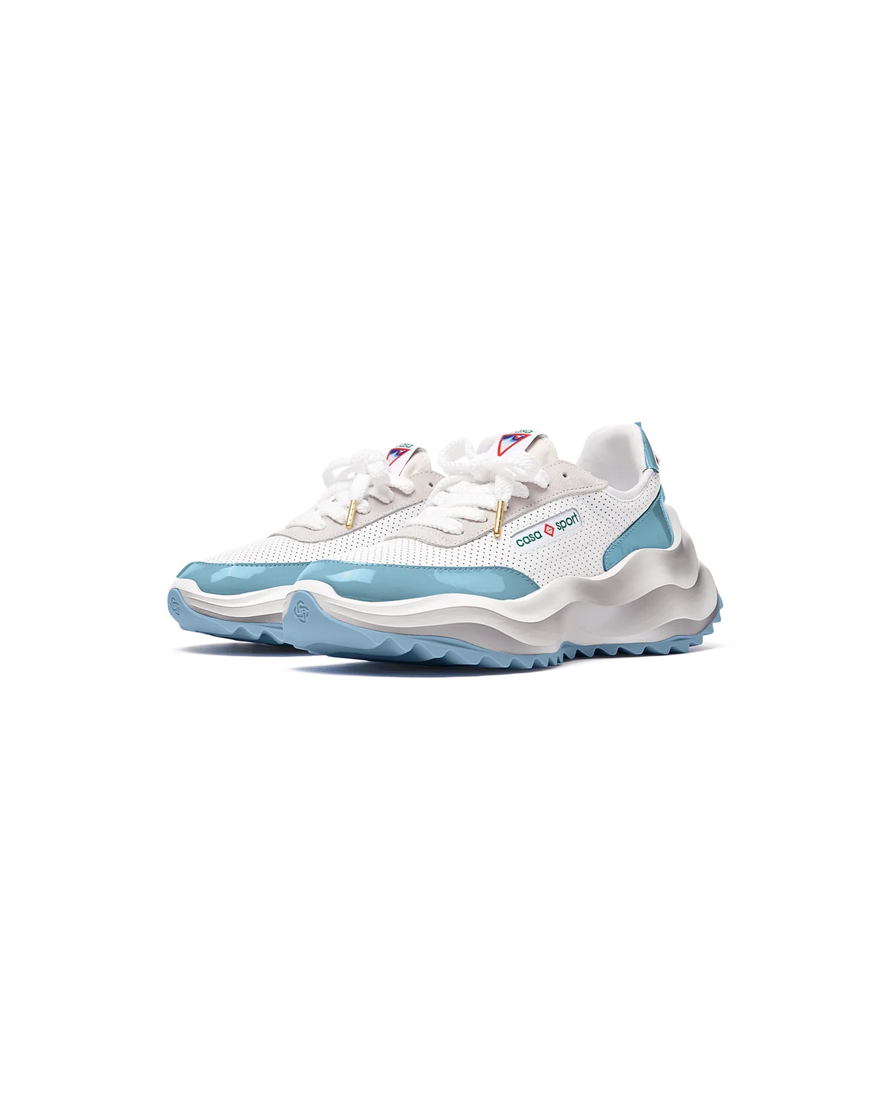Mens Atlantis White & Powder Blue Sneaker - 6