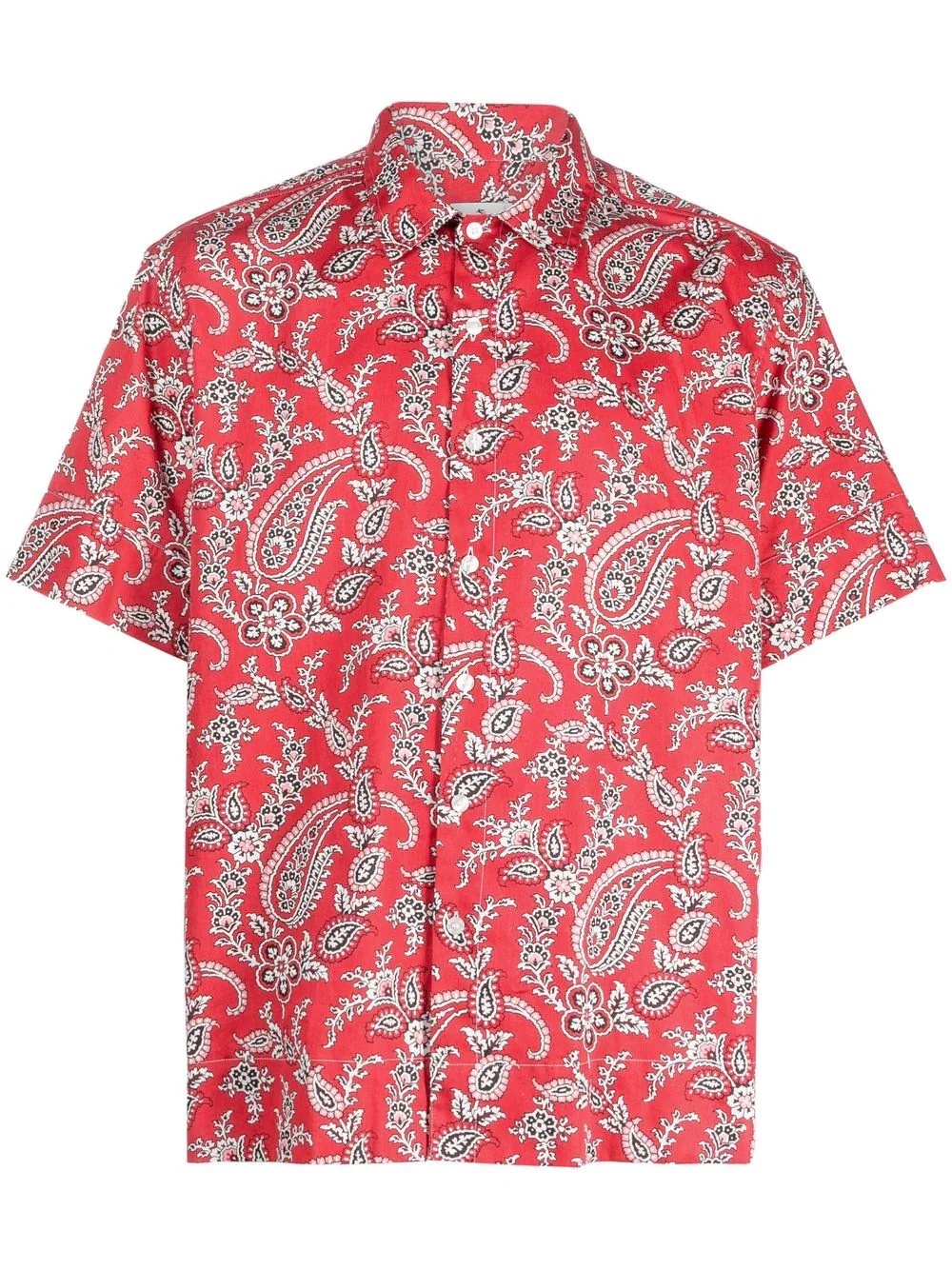 paisley-print short-sleeve shirt - 1