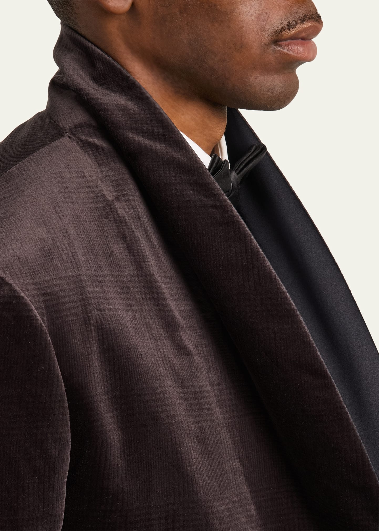 Men's Plaid Velvet Sport Coat - 6