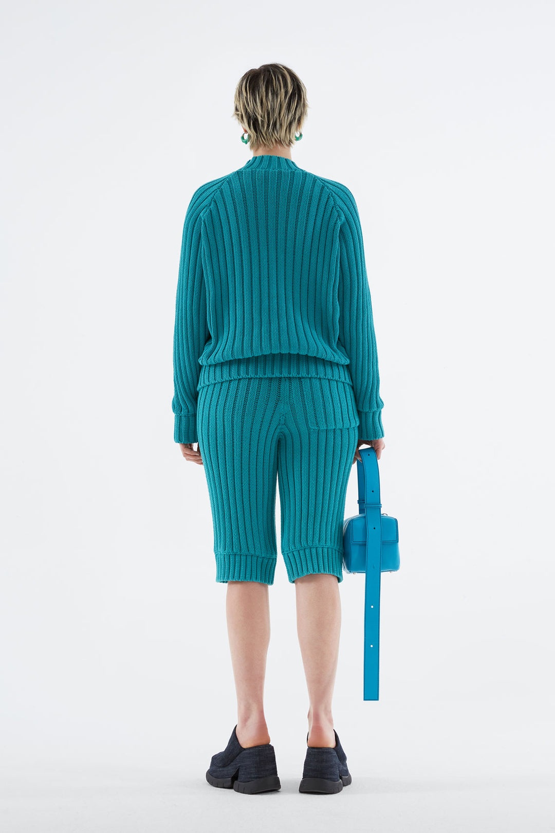 TURQUOISE RAGLAN SWEATER - 4