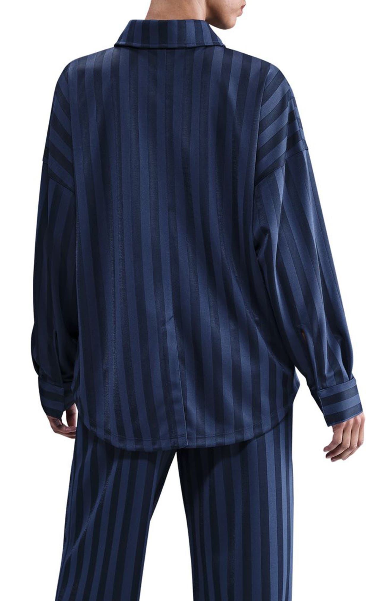 Nike Sportswear Stripe Shirt in Midnight Navy/Obsidian at Nordstrom - 2