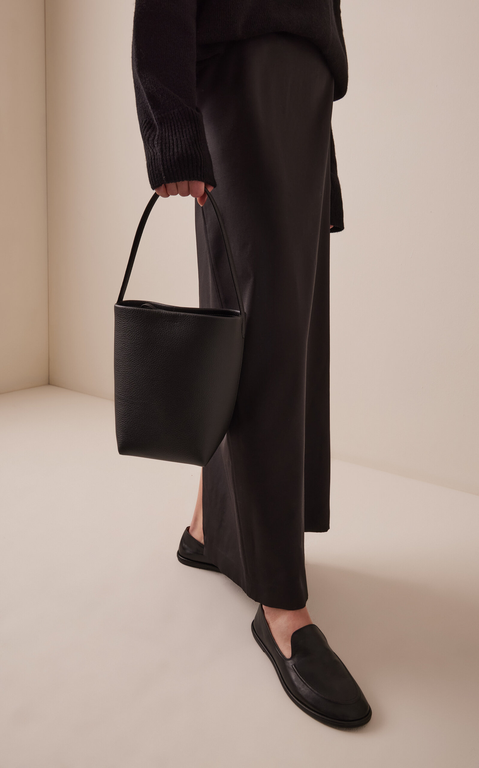 Small N/S Park Leather Tote Bag black - 2