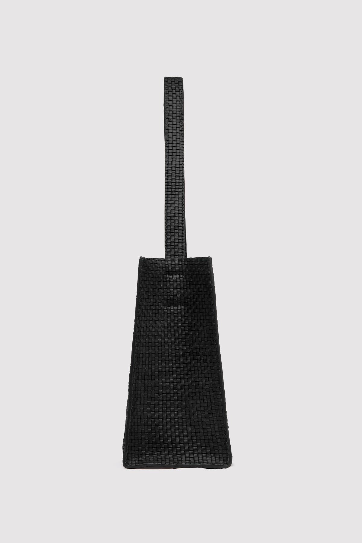 Woven Minimal Mini Tote - Black - 5