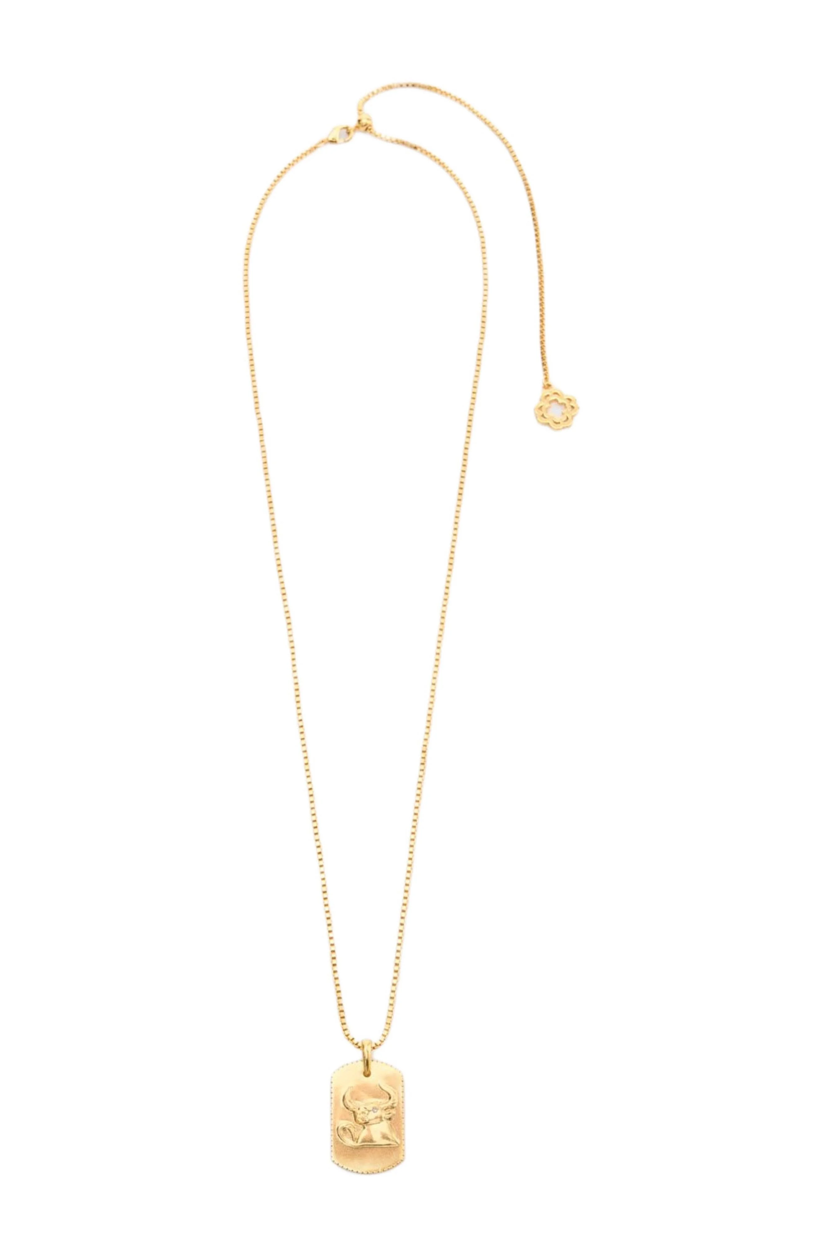maje Zodiac sign plaque necklace in Taurus at Nordstrom - 1