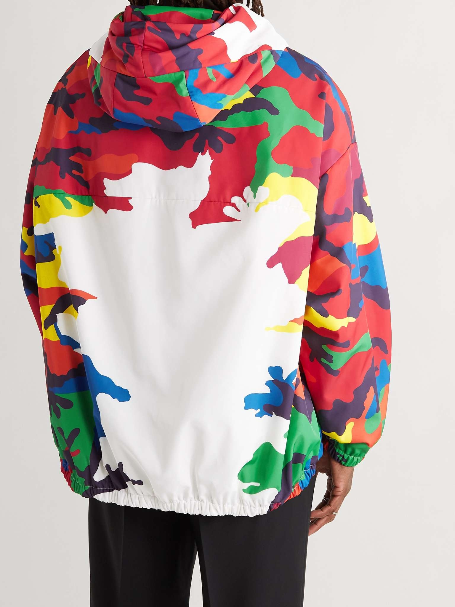 Printed Nylon Hooded Half-Zip Anorak - 7