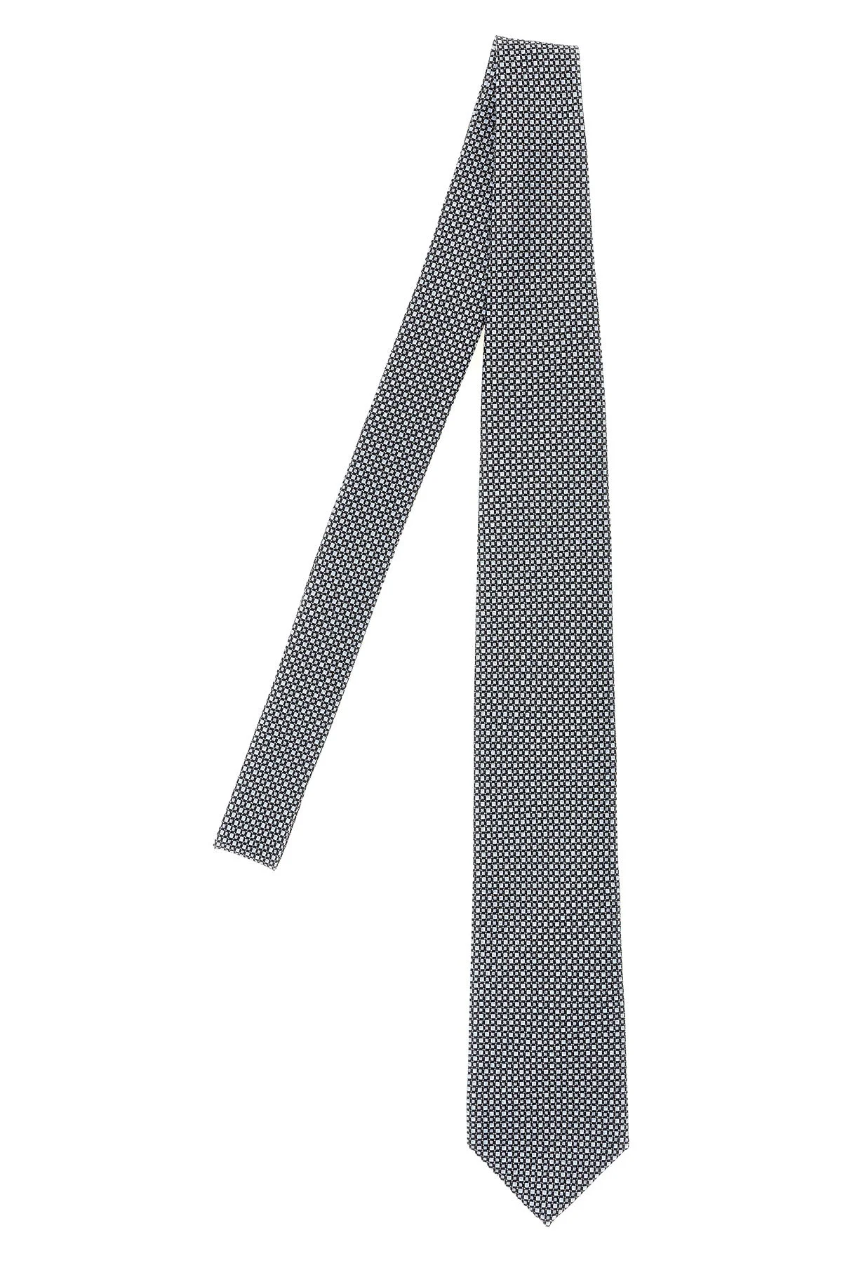 Brioni Silk Tie with Micro-Geometric Pattern - 1