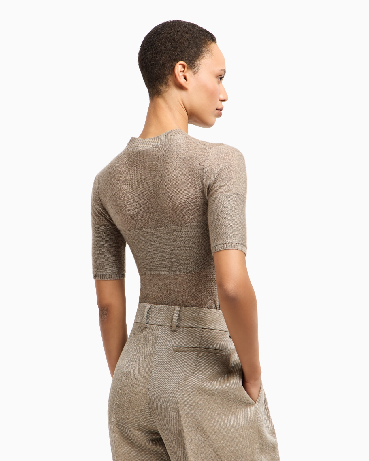SHORT-SLEEVED CASHMERE AND SILK JUMPER - 3