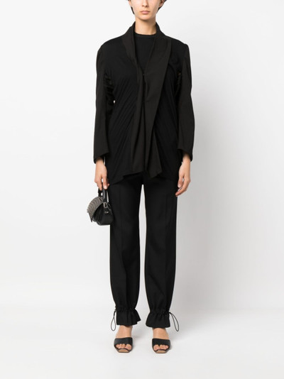 Yohji Yamamoto asymmetric puff-sleeve blouse outlook