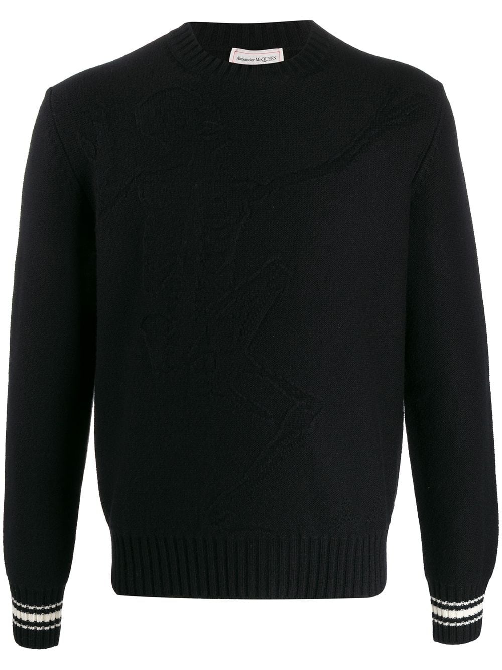 crew-neck skeleton jumper - 1