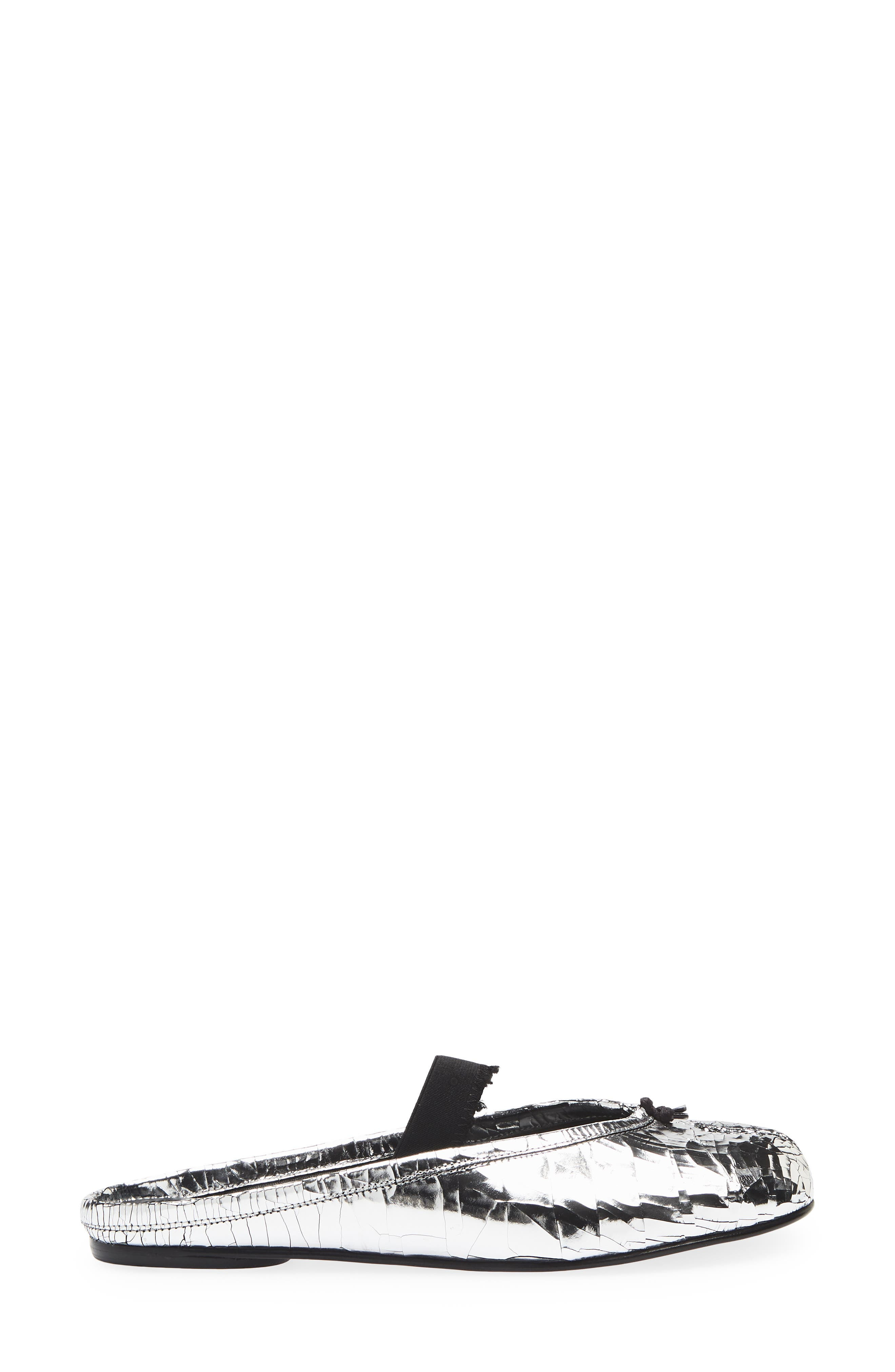 Maison Margiela Tabi Ballerina Mary Jane Mule in Silver/Black at Nordstrom - 3