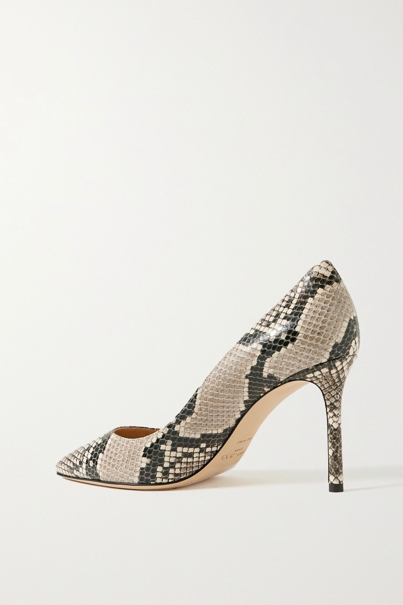 Romy 85 snake-print leather pumps - 4