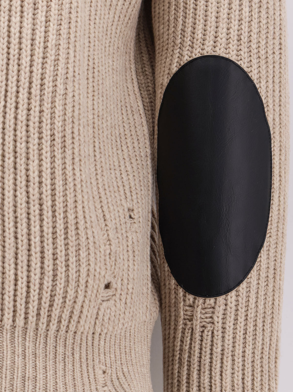 Mm6 Maison Margiela Wool Blend Cardigan With Distressed Effect - 3