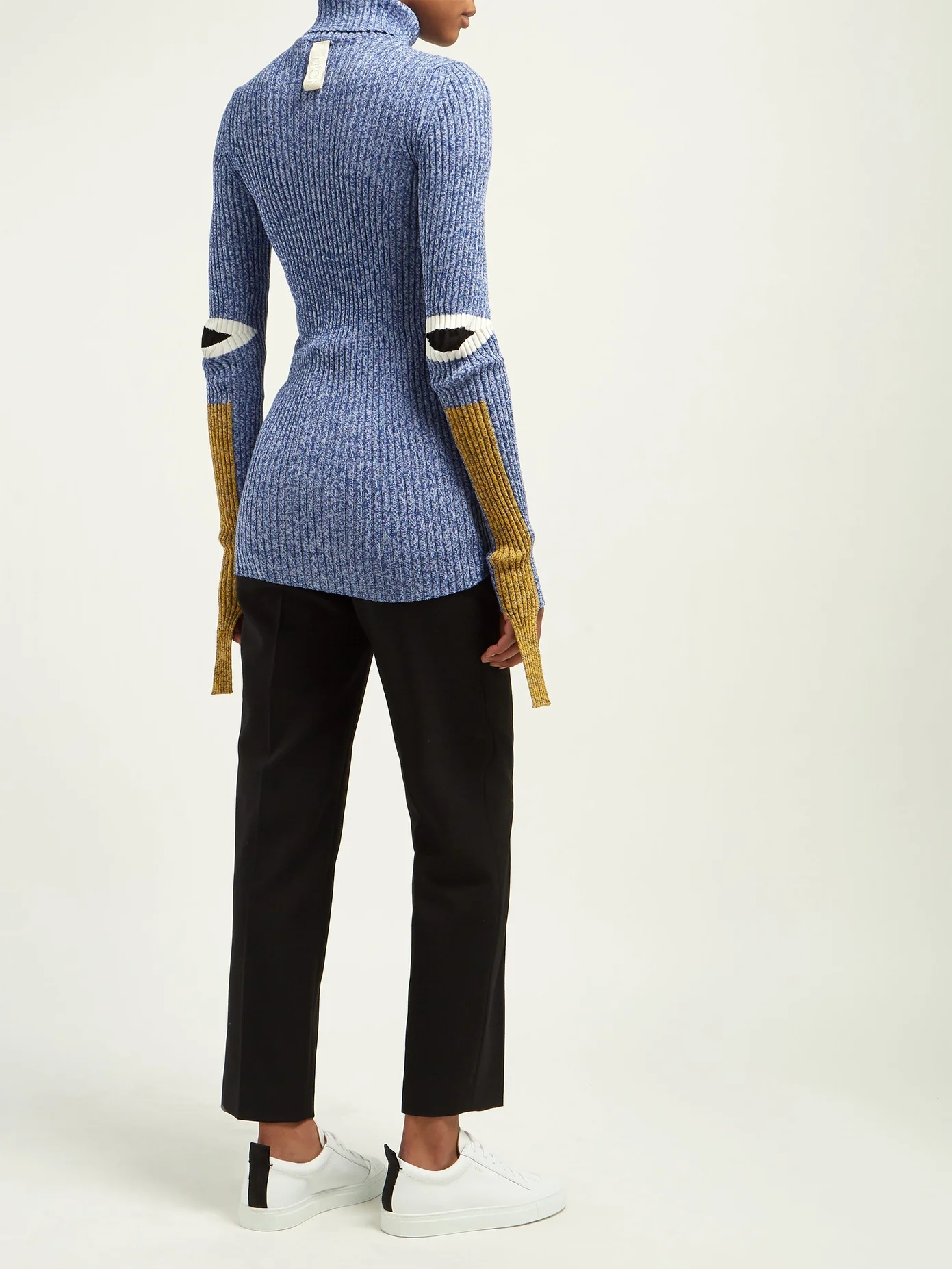 Roll-neck cotton-blend sweater - 2