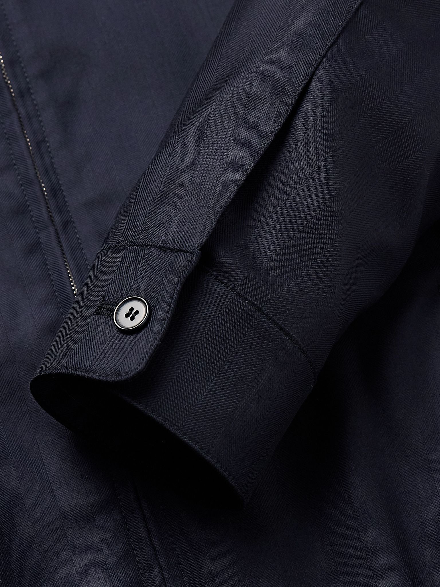 Wool Bomber Jacket Navy - 5