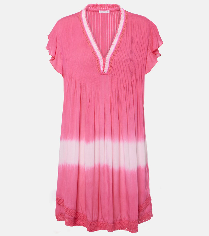 Sasha ruffled pleated minidress - 1