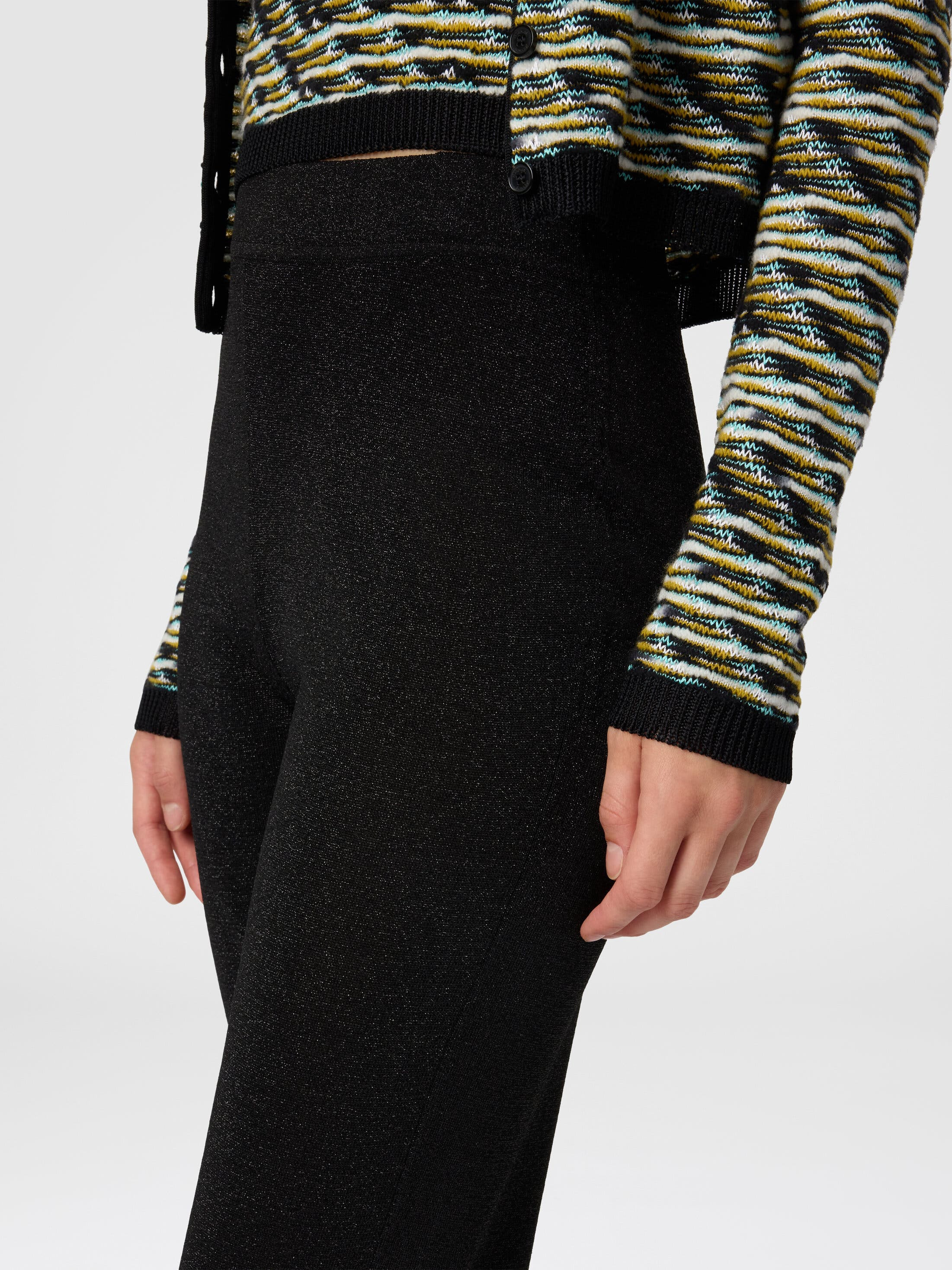 Missoni Straight Long Pants In Lamé in Black at Nordstrom - 4