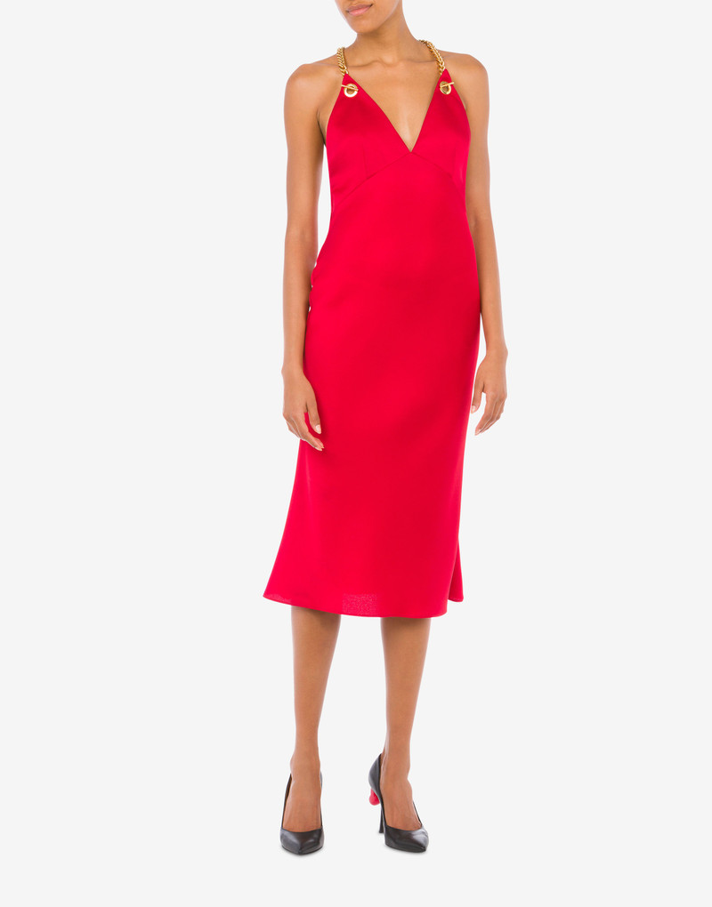 Moschino CHAIN & HEART ENVERS SATIN DRESS outlook