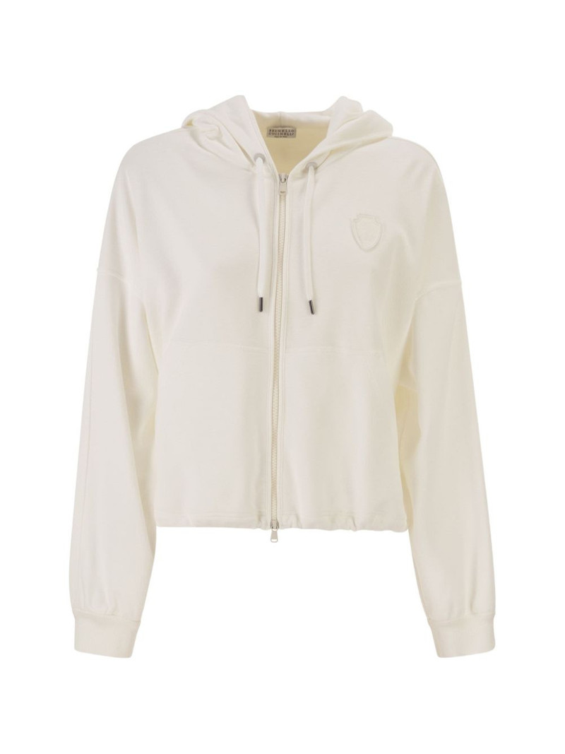 cotton jersey zip-up hoodie 1