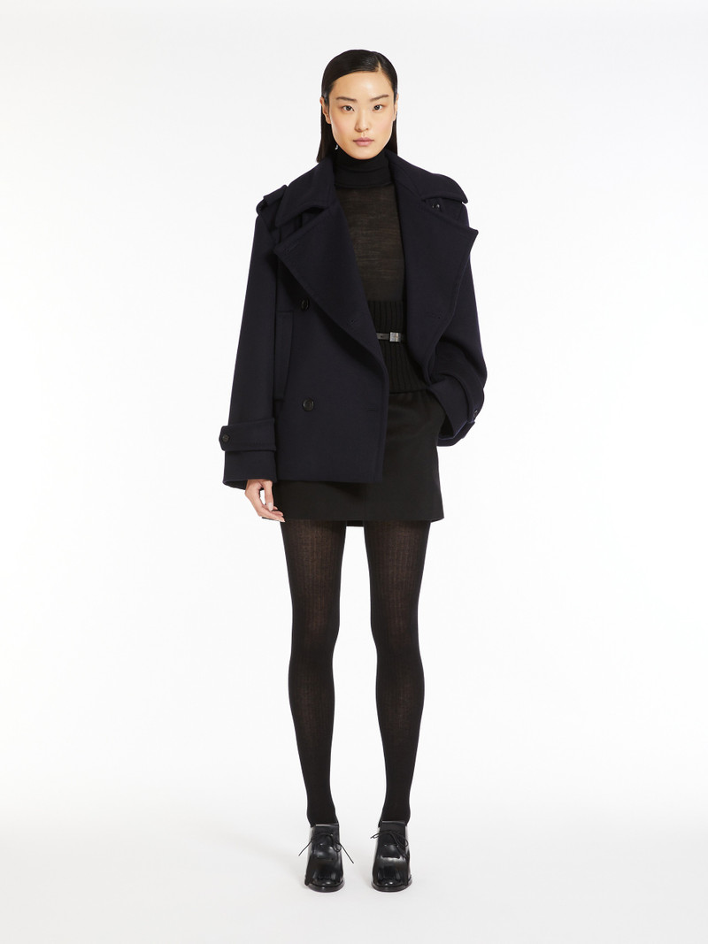 Max Mara LAVENO Oversized wool and cashmere trench coat outlook