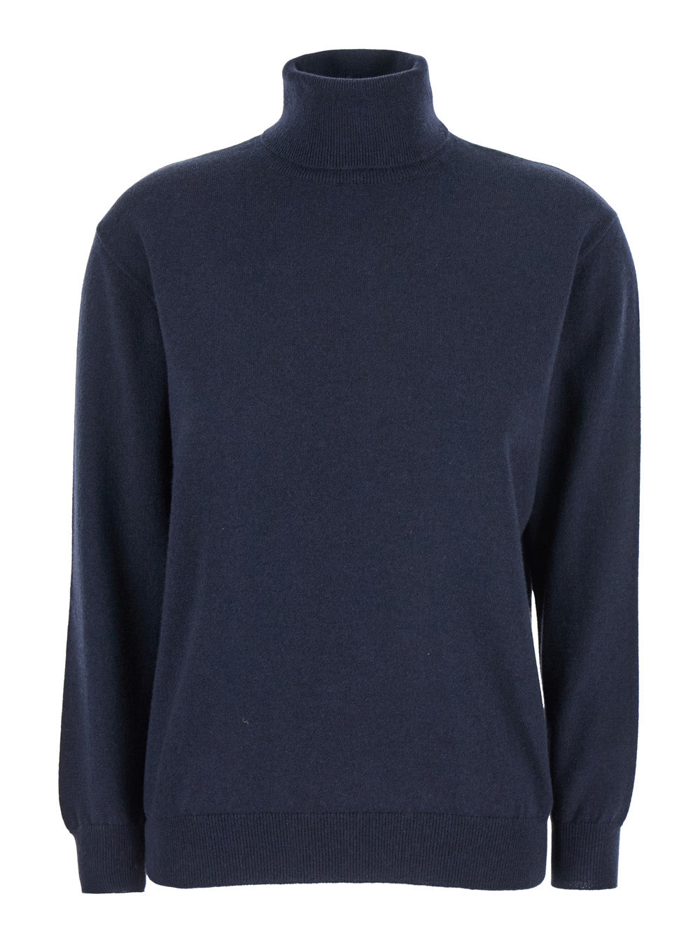 Brunello Cucinelli Women Blue Turtleneck Sweater In Cashmere Woman - 1