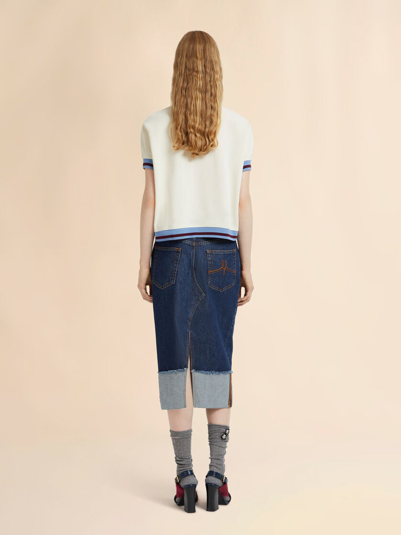 BLUE DENIM INSIDE-OUT MIDI SKIRT 3