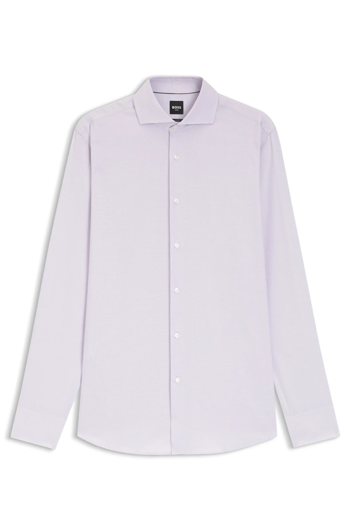 SLIM-FIT SHIRT IN A STRUCTURED COTTON BLEND - 1