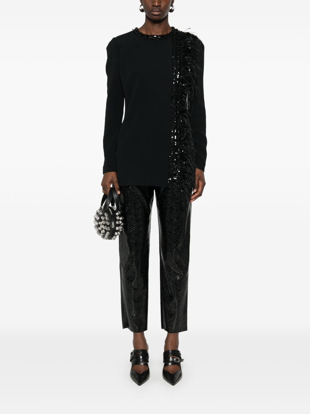 embroidered cady blouse - 2