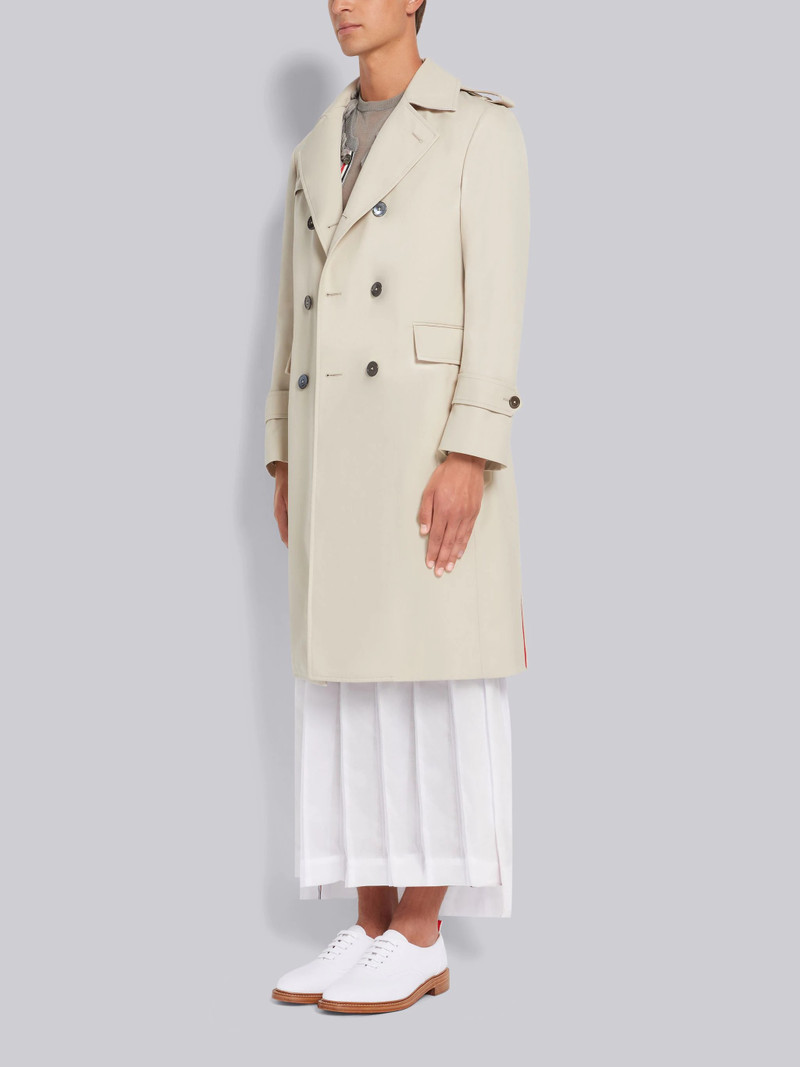 White Cotton Leather Sole Heritage Trainer 6