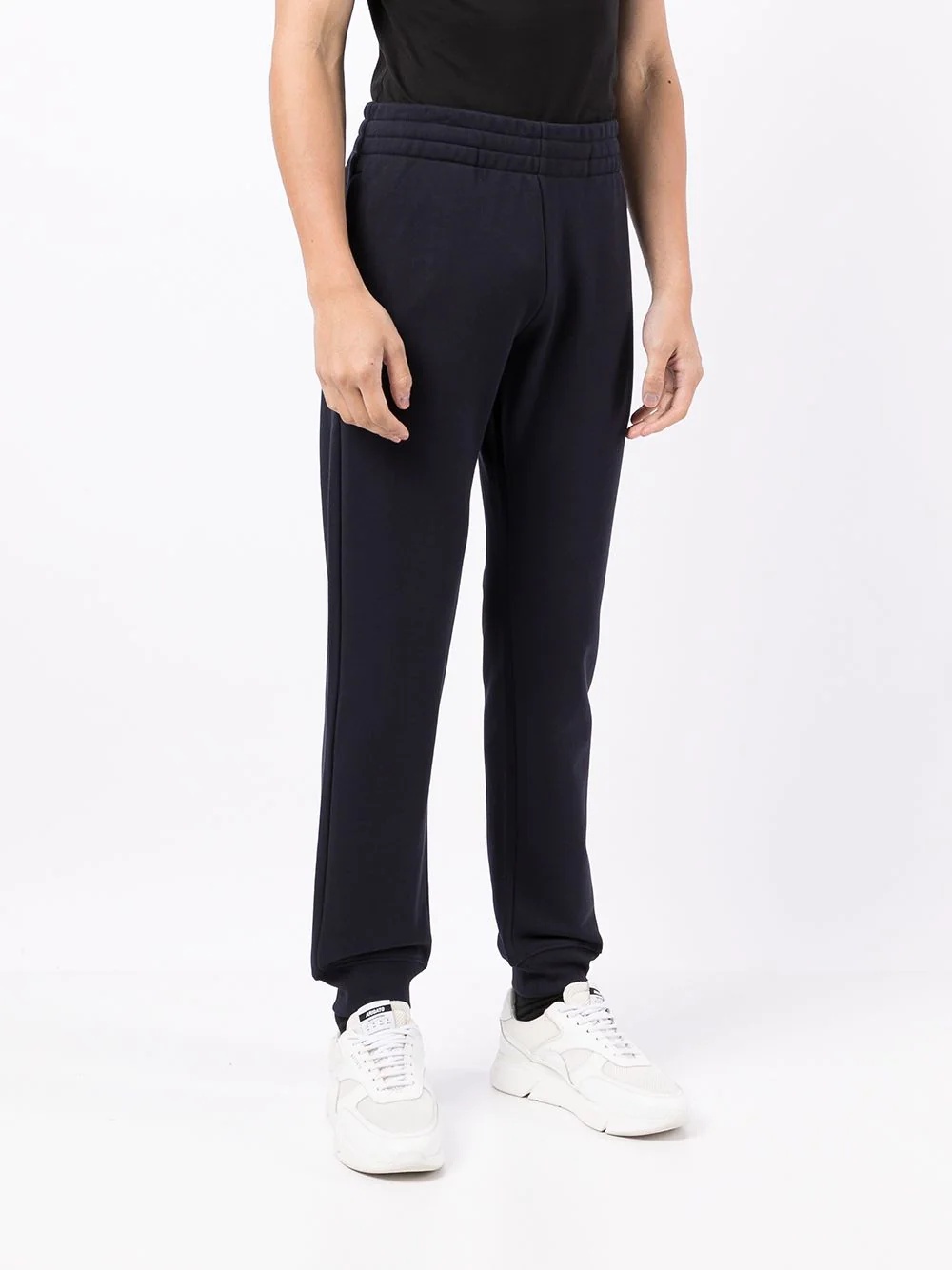 elasticated-waist cotton track trousers - 3