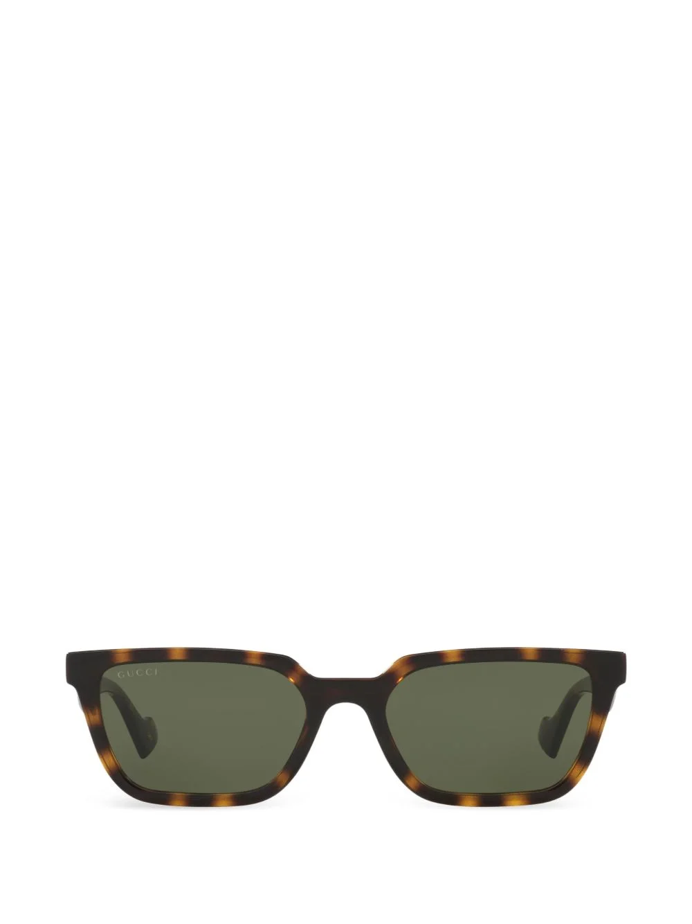 logo-lettering rectangle-frame sunglasses - 1