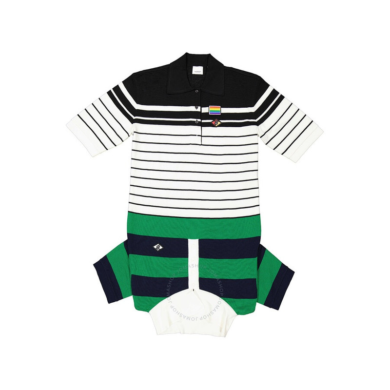 Burberry Ladies Logo Graphic Reconstructed Polo Shirt Dress 2