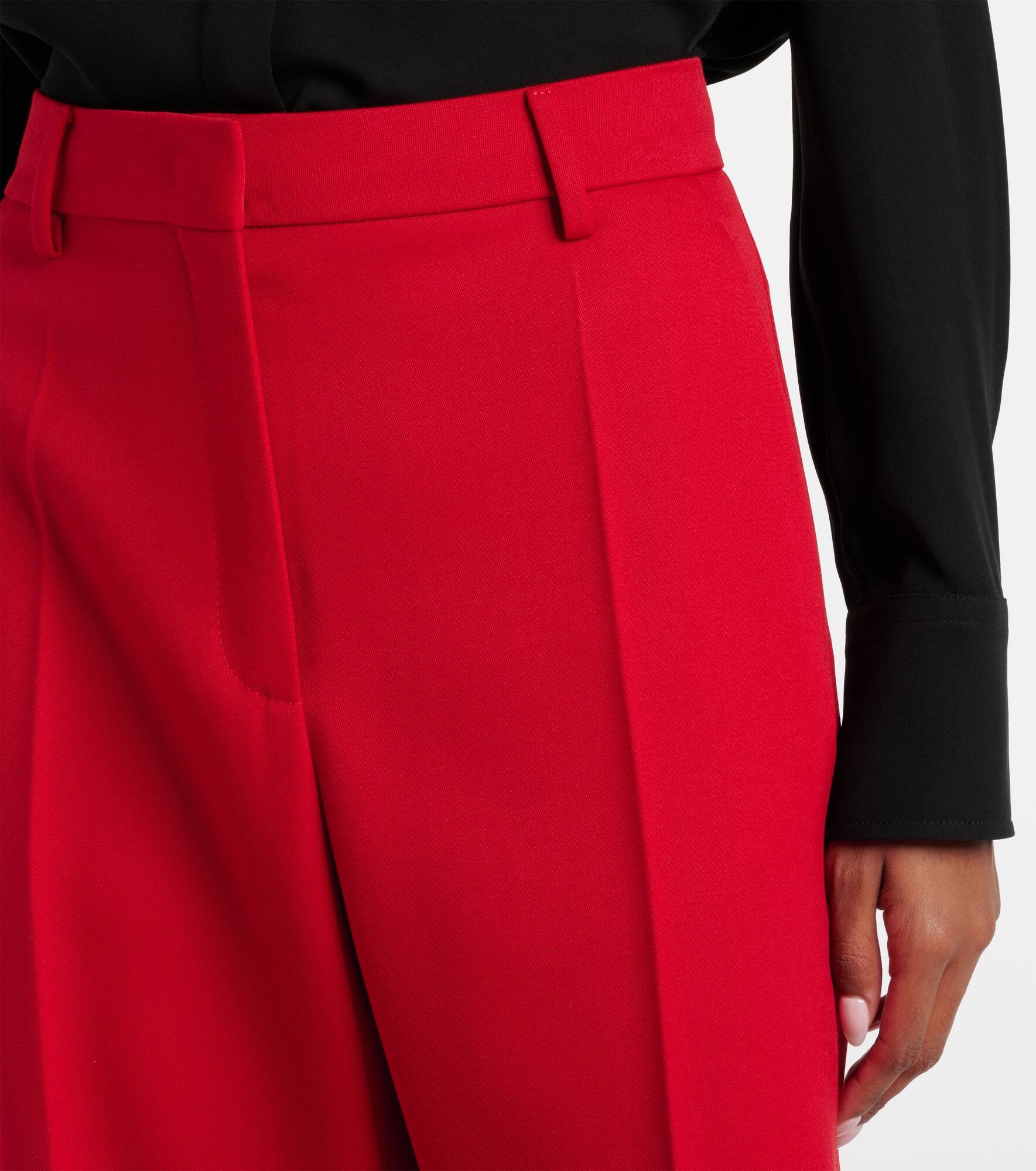Virgin wool grisaille wide-leg pants - 4